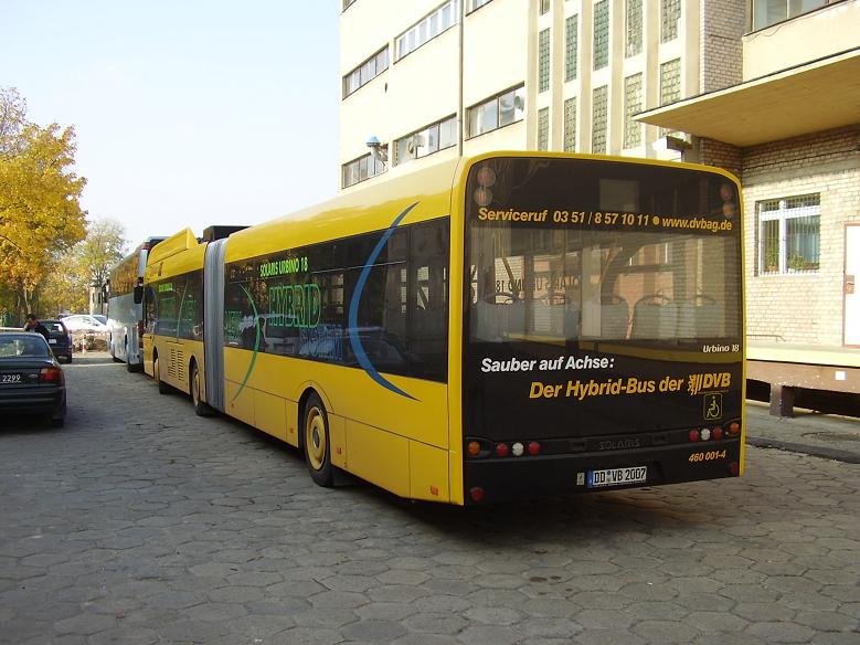 Solaris Urbino III 18 Hybrid. DVB Dresden (Niemcy) #460 001-4